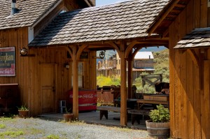 view from deadman's main street to buildings.