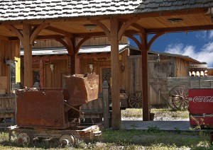 an old mining cart