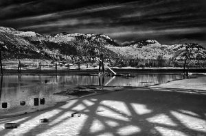 Infrared camera with edited contrast.