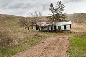 abandoned in the rain