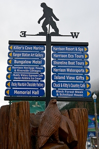Town Directions sign
